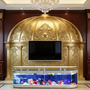 Meuble TV de luxe moderne de style européen avec <span class=keywords><strong>aquarium</strong></span> auto-nettoyant, écosystème ultra-silencieux, grand <span class=keywords><strong>aquarium</strong></span> en verre pour salon, multi-usages - Product Image 2