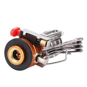 Mini estufa de camping ultraligera, aleación de titanio, herramienta de utensilios de cocina plegable automática para exteriores para cocinar, acampar, senderismo - Product Image 4