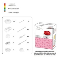 Bloques de Construcción Mecánicos con Engranajes, Bloques de Aprendizaje DIY, Regalo para Niños, 500G, Juego de Bloques de Construcción de Partículas Grandes Premium