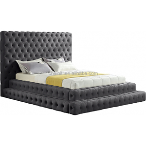 Fournisseur en gros pour l'Amérique du <span class=keywords><strong>Nord</strong></span>, cadre de lit Queen en tissu velours de qualité pour hôtel - Product Image 5