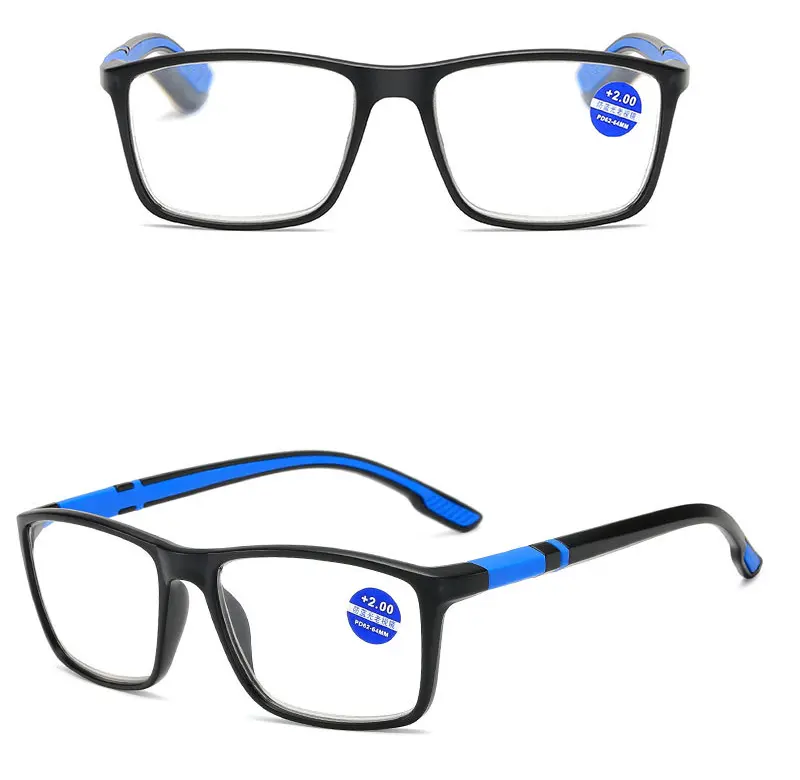 2022 Wholesale factory Square reading glasses anti blue light high quality reading glasses men women in stock