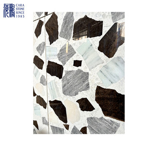 Dalles de terrazzo artificielles à prix d'usine, dalles de pierre artificielle sans rayonnement, pierre artificielle facile à nettoyer pour comptoirs de cuisine - Product Image 5