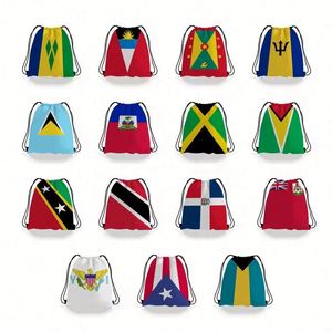 Custom International Flag <b>Drawstring</b> <b>Bags</b> Party Favor Birthday Gift <b>Bags</b> for <b>Kids</b> Snack Candy Storage Polyester Waterproof - Product Image 6
