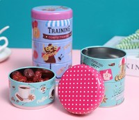 Ensemble de 3 boîtes rondes de luxe en métal pour le stockage des aliments biscuits biscuits biscuits bonbons chocolat pour le stockage des biscuits craquelins