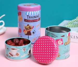 Luxury Set of 3 Round Food Storage Biscuit <strong>Tin</strong> Box / Gift <strong>Tin</strong> Cookie Candy Chocolate Metal <strong>Tins</strong> <strong>for</strong> Storing Cookies <strong>Crackers</strong> - Product Image 5