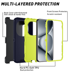 Étui robuste pour Redmi Note 15 Pro Plus Note 15 14 Note 13 Pro+ avec clip de ceinture, étui antichoc avec béquille rotative à 360 degrés - Product Image 2