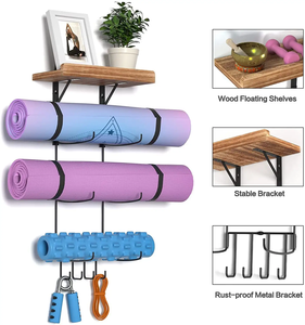 Фитнес-класс или домашний тренажерный зал 3-секционный металлический подвесной ремешок для йоги и эластичная лента для йоги коврик для йоги Поролоновый валик и вешалка для полотенец - Product Image 1