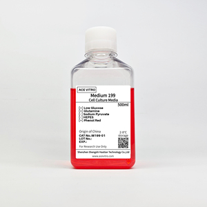 ACE VITRO OEM Medio de Cultivo Celular M199 500ml Baja Glucosa con Glutamina y Fenol Rojo Hecho en China ODM/OEM Disponible - Product Image 2