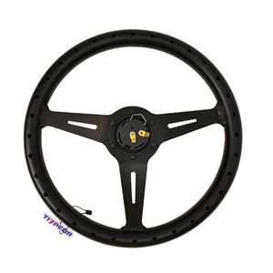 TIYPEOR universel 350mm nouveau volant de voiture de course en alliage d'aluminium noir mat perforé modifié - Product Image 3