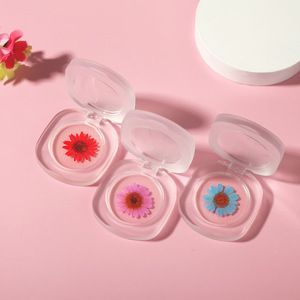 Vegan Makeup Cosmetic Long Lasting Temperature Change <strong>Jelly</strong> Blush Dried Flower <strong>Clear</strong> Lip Cheek Dual Use Tinted Makeup Balm - Product Image 4