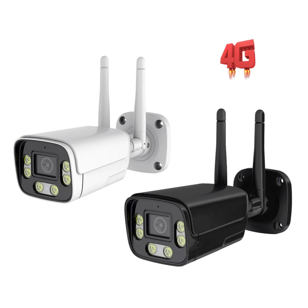 Outdoor 4G Camera LTE SIM Card Wireless Surveillance Solution IP Camera 4K 5MP Audio Video CCTV Camera Home Security System IP66