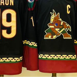 नई आइस हॉकी टीम भेड़ियों की जर्सी कढ़ाई संस्करण नायलॉन/कश्मीरी हृदय पैटर्न यूनिसेक्स - Product Image 1