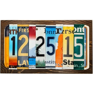 Support en aluminium personnalisé pour plaques d'<span class=keywords><strong>immatriculation</strong></span> de style californien avec lettres découpées, finition brillante/noir chromé, épaisseur 1-1,5 mm, décoratif - Product Image 1