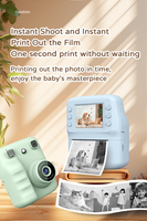 Kamera Printer Foto Anak Harga Terjangkau 2.4 IPS LCD 1080P Video Kamera Anak Cetak Instan Kertas Foto Thermal