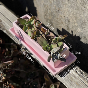 Maceta Rectangular de Cerámica para Jardín, para Vegetales y Suculentas, Maceta Larga de Arcilla con Orificio de Drenaje, Ecológica y Duradera - Product Image 3