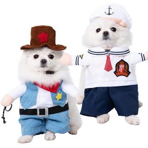 <span class=keywords><strong>Costume</strong></span> créatif d'Halloween pour animaux de compagnie pour petits chiens, style chat en peluche, vêtements en polyester mignons, design transfrontalier classique - Product Image 4