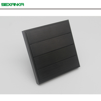 SEXANKA KNX EIB Système domotique intelligent Panneau à bouton-poussoir en métal à 4 bandes Interrupteurs muraux intelligents