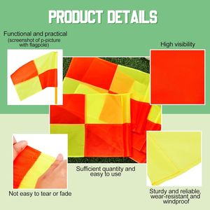 1.5 मीटर/1.8 मीटर फुटबॉल फील्ड कोने के झंडे निर्धारित प्लास्टिक पोल 2 खंड खेल आउटडोर अनुप्रयोग के लिए ग्राउंड दांव से जुड़े - Product Image 2