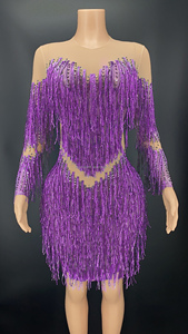 Novance, nuevo diseño, <span class=keywords><strong>ropa</strong></span> para <span class=keywords><strong>mujer</strong></span>, otra <span class=keywords><strong>ropa</strong></span> ostentosa, cristales brillantes, vestido Sexy para baile latino, discoteca, fiesta, <span class=keywords><strong>ropa</strong></span> de escenario - Product Image 5