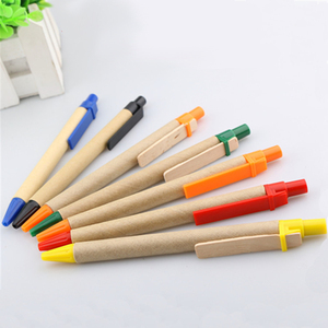 Stylo à bille biodégradable en papier kraft écologique - Product Image 1