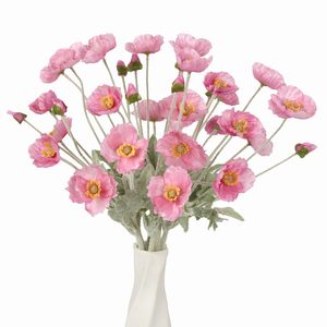 Flor de Amapola Artificial de Tallo Único, Tallo Flocado, Amapola Artificial para Decoración de Jarrones en el Hogar, Arreglos Florales para Bodas y Fiestas, Decoración al por Mayor - Product Image 3