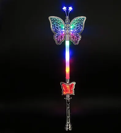Hot Sale Party Supplies Glow Butterfly Led Glitter Feen stab Princess Glow Zauberstab