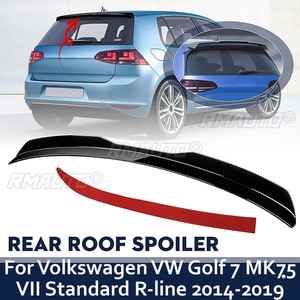 Aileron de toit arrière pour Volkswagen VW Golf 7 MK75 VII GTI R-Line 2014 2015 2016 2017 2018 2019 Noir carbone brillant - Product Image 1