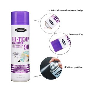 メーカー供給600ml Sprayidea 90耐熱透明速乾エアゾール接着剤SBS系スプレー接着剤（革・スクリーン用） - Product Image 2