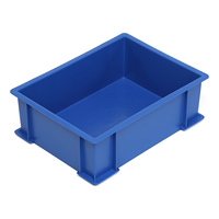 Conteneur empilable carré en plastique PP vierge moulé par injection, vente en gros d'usine, pour environnements industriels et commerciaux modernes
