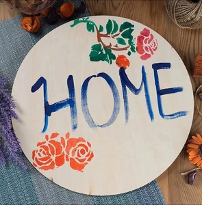 Ornements d'artisanat en bois découpés au laser de disques ronds en bois non finis personnalisés - Product Image 6