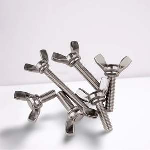 In acciaio inossidabile finitura luminosa classe 4.8 e 6.8 corno di pecora testa a farfalla bulloni ad ala M4-M8 - Product Image 6