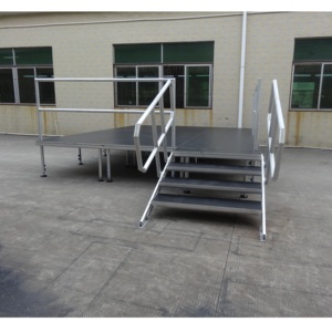 Escenario Musical Portátil Resistente para Eventos y Festivales al Aire Libre, Fácil de Montar y Desmontar, Construcción de Aluminio y Madera, Sin Electricidad - Product Image 2