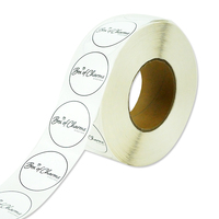 Étiquettes rondes d'impression personnalisée de luxe de haute qualité autocollants de cercle de produit de couvercle de bougie mate blanc permanent