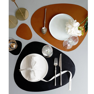 Factory Hot Selling Classic Irregular Shape Eco-Friendly Pu Leather Dining <strong>Table</strong> Mat <strong>Placemats</strong> <strong>for</strong> Kitchen - Product Image 2