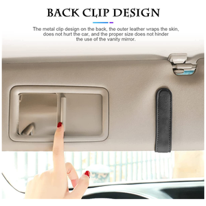 Magnetische Leder Sonnenbrille halter mit Brille Organizer Lagerung Auto Sonnenblende Innen zubehör Werbe geschenke - Product Image 3