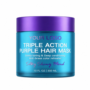 Crema Violeta Triple Acción <span class=keywords><strong>para</strong></span> <span class=keywords><strong>Cabello</strong></span> Rubio/Plateado, Acondicionador Profundo Anti-Amarillo, Repara <span class=keywords><strong>el</strong></span> <span class=keywords><strong>Cabello</strong></span> Seco/Decolorado, con Extractos Vegetales - Product Image 1