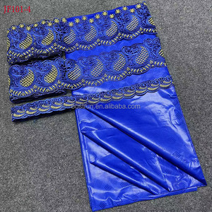 JF101 5 yards Bazin Riche de qualité supérieure, tissu africain uni de haute qualité - Product Image 1