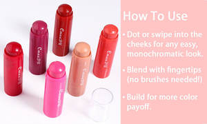 Lip Cheek Makeup Long Lasting Blush Moisturizing Lipstick 6 Colors Cheek Lips Eyeshadow Cosmetic Product - Product Image 6