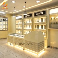 Vitrina de Exhibición de Gafas Personalizada para Ópticas, Estante de Pared para Gafas y Vitrina de Vidrio para Equipamiento de Tiendas de Óptica