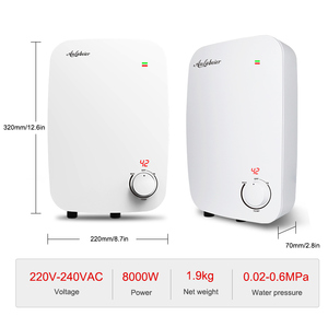 Chauffe-eau électrique instantané 8000W 220v pour salle de bain contrôle numérique température anglais fonctionnement certifié CE pour hôtels - Product Image 5
