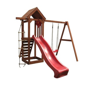 Bambini Swing per bambini <span class=keywords><strong>in</strong></span> legno giardino Swing Slide mobili da esterno - Product Image 5