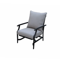 Ensemble de 5 pièces de mobilier de jardin moderne en aluminium pour foyer extérieur, résistant aux intempéries, comprenant canapé et table à manger, pour terrasse