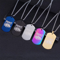 Benutzer definierte Edelstahl Hund Namensschild Halskette mit NFC Sublimation QR-Code Hersteller Großhandel Blank Metal Tags Souvenirs