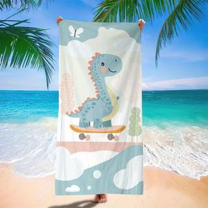Juego de Toallas de Playa Modernas de Poliéster Ecológico de Gran Tamaño, Personalizadas con Logotipo, Estampado de Dinosaurios y Flores, para Gimnasio de Verano - Product Image 1