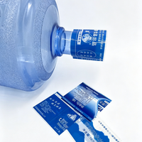 Manchon d'étiquetage rétractable en PVC haute résistance, anti-perforation et étanche, pour bouchon de 5 gallons, résistant à la déchirure, thermosensible, pour eau minérale