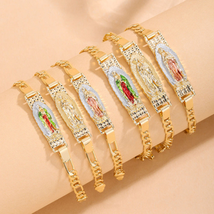 เครื่องประดับแฟชั่นชุบทองหลายรูปแบบสร้อยข้อมือกำไลข้อมือ Virgin Mary สำหรับผู้หญิง - Product Image 1