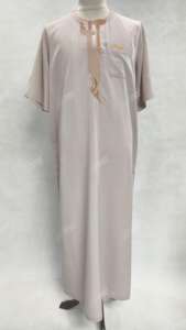 Abito maschile islamico tradizionale musulmano abbigliamento morbido con ricamo Thobe vendita calda in Medio Oriente <span class=keywords><strong>Africa</strong></span> <span class=keywords><strong>Marocco</strong></span> - Product Image 2