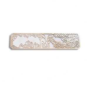 Wholesales Low Price Hollow Gold Plated <b>Bookmark</b> Rectangular Metal <b>Bookmark</b> - Product Image 4