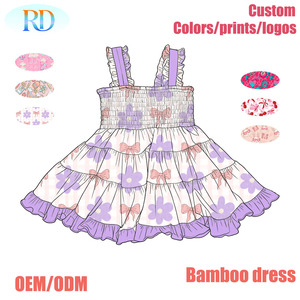 Robe d'été sans manches personnalisée de haute qualité pour filles, motif coloré en bambou, collection 2026 - Product Image 3