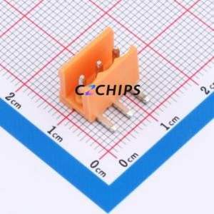 MXHT396R-3.96-03P-OE01-Cu-A Plug-in Terminal Block Bent Lead Through Hole,P=3.96mm Board-to-Board / Socket - Open 1x3P 3.96mm - Product Image 1